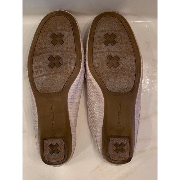 Naturalizer Cream Mules with Silver Accents - Picture 8 of 12